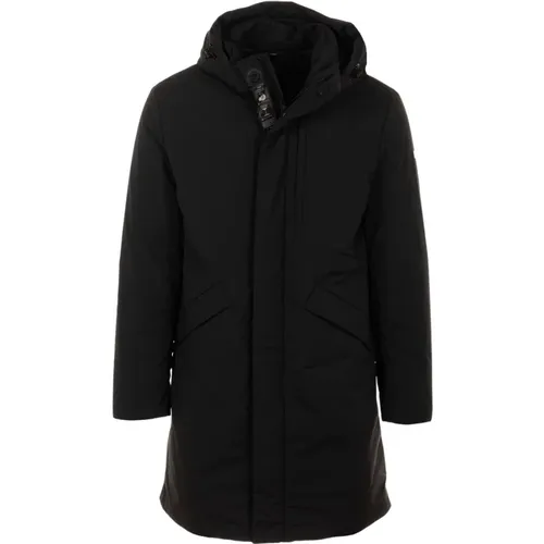 Schwarze Parka mit 3-Lagen Bi-Stretch Stoff , Herren, Größe: XL - Duno - Modalova