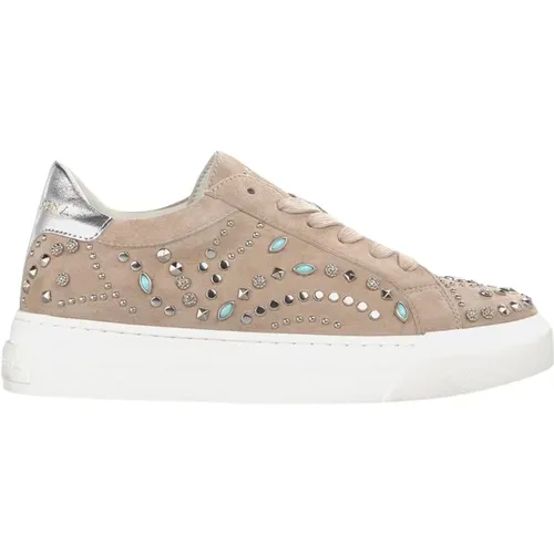 Studded leather platform sneaker , female, Sizes: 5 UK, 3 UK, 4 UK, 8 UK, 7 UK, 9 UK, 6 UK - Alma en Pena - Modalova