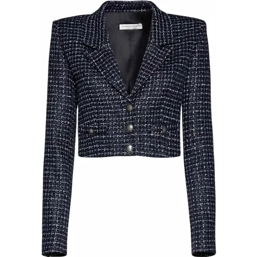 Midnight Tweed Jacket , female, Sizes: S - Alessandra Rich - Modalova