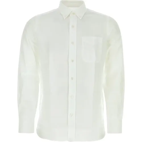 Stylische Hemden,Weißes Lyocell-Shirt - Klassisches Modell - Tom Ford - Modalova