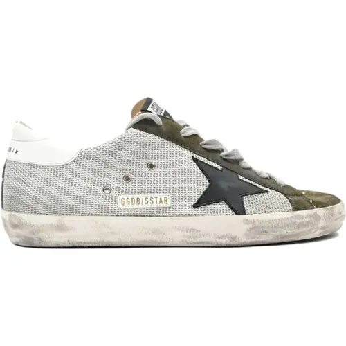 Superstar Silver Black Star Sneakers , male, Sizes: 9 UK - Golden Goose - Modalova