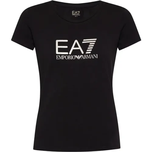 Bedrucktes T-Shirt , Damen, Größe: XS - Emporio Armani EA7 - Modalova