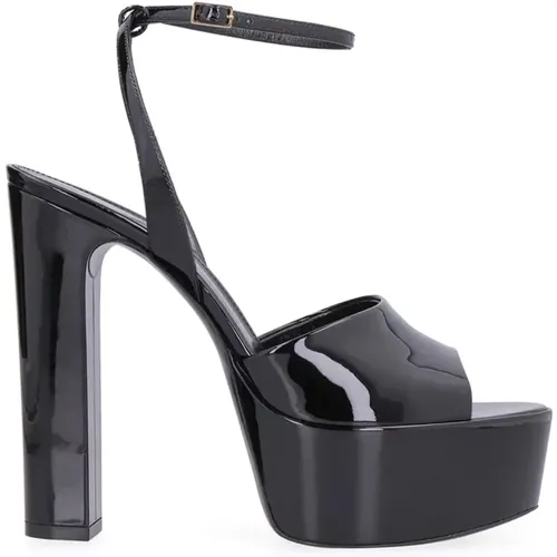 Tanouk Leather Sandals , female, Sizes: 3 UK - Saint Laurent - Modalova