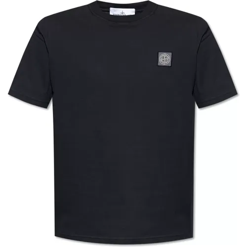 T-Shirt mit Logo-Patch , Herren, Größe: S - Stone Island - Modalova