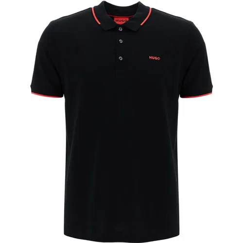 Polo Shirt mit Kontrastkragen , Herren, Größe: L - Hugo Boss - Modalova