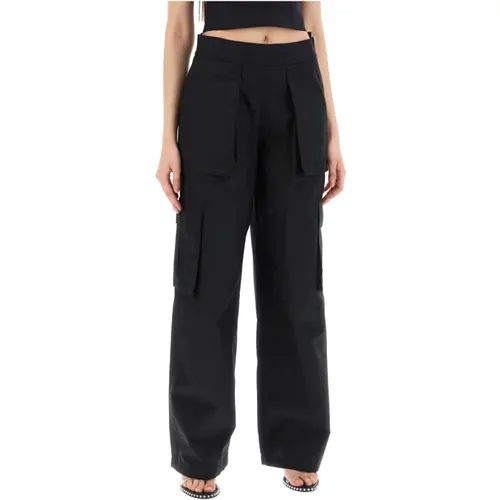 Ripstop Cargo Pants with Expandable Pockets , female, Sizes: XS, S - alexander wang - Modalova