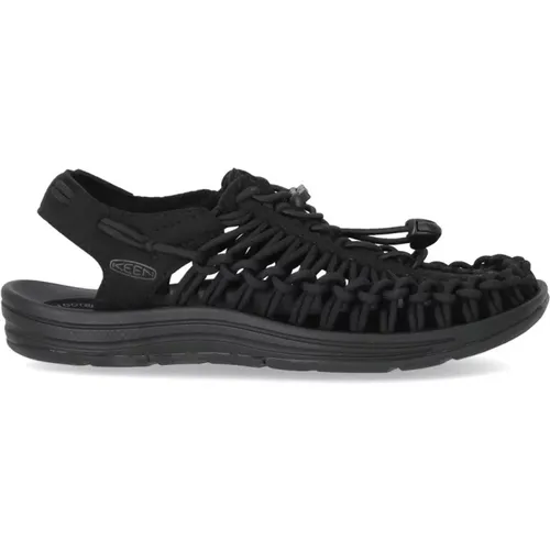 Schwarze Gewebte Elastische Sandale , Damen, Größe: 35 EU - Keen - Modalova