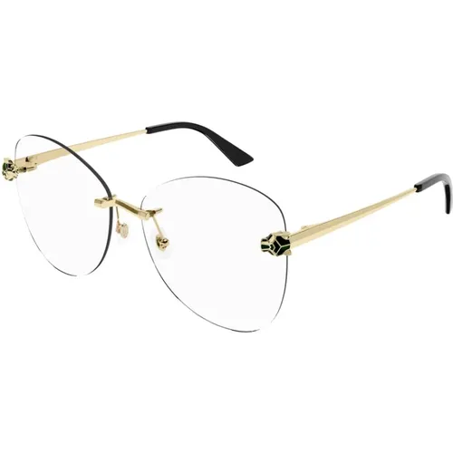 Metal Optical Glasses for Women , unisex, Sizes: 58 MM - Cartier - Modalova