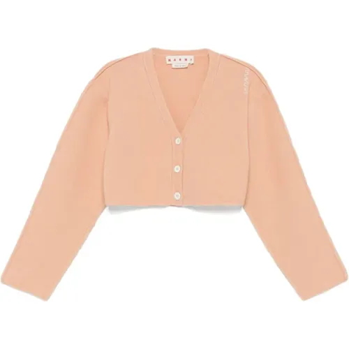 Hellrosa Cardigan Pullover , Damen, Größe: S - Marni - Modalova