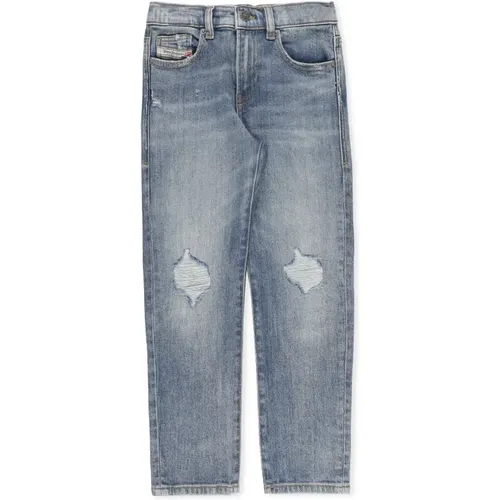 Jeans,Blaue gerade Jeans mit Fake-Löchern - 2020 D-Viker - Diesel - Modalova