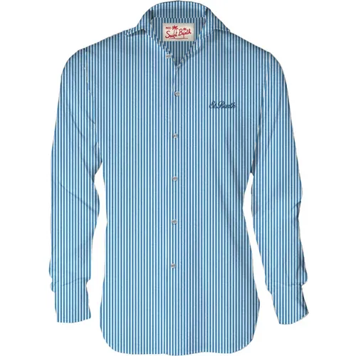 Blue Shirts for Men , male, Sizes: XL - MC2 Saint Barth - Modalova