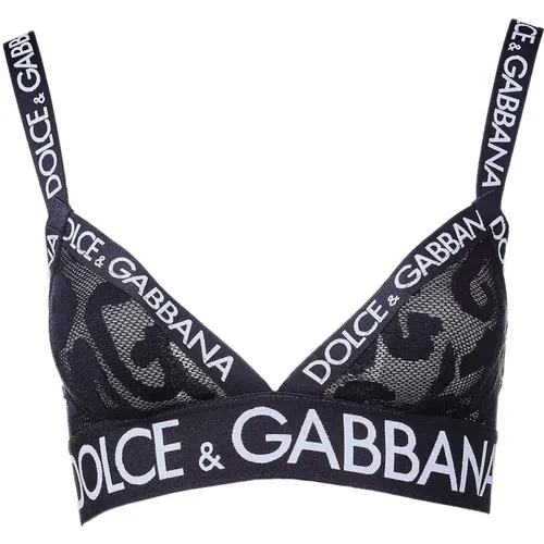 Spitzen-Logo-BH , Damen, Größe: XS - Dolce & Gabbana - Modalova