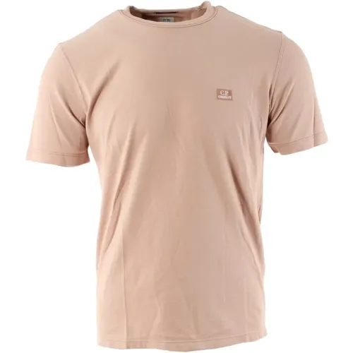 Herren T-Shirt Rosa 100% Baumwolle - C.P. Company - Modalova