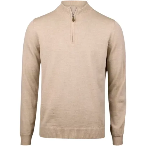 Merino Wool Half Zip Sweater , Herren, Größe: L - Stenströms - Modalova