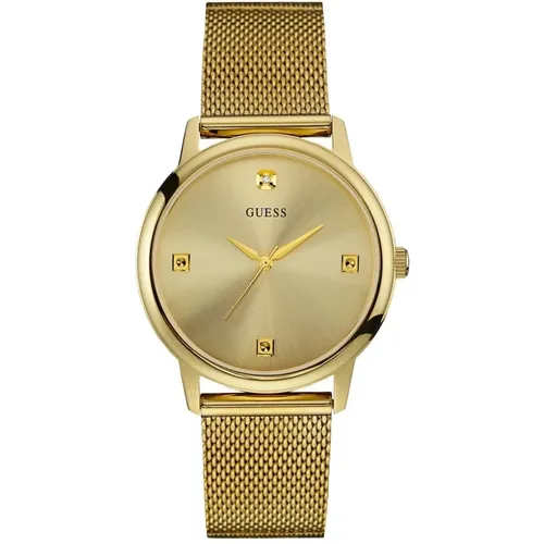 Stilvolle Goldene Uhr aus Edelstahl - Guess - Modalova