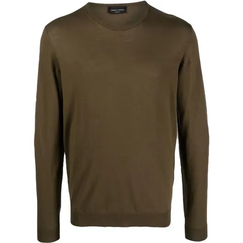 Men's Clothing Knitwear Militare Noos , male, Sizes: 2XL - Roberto Collina - Modalova