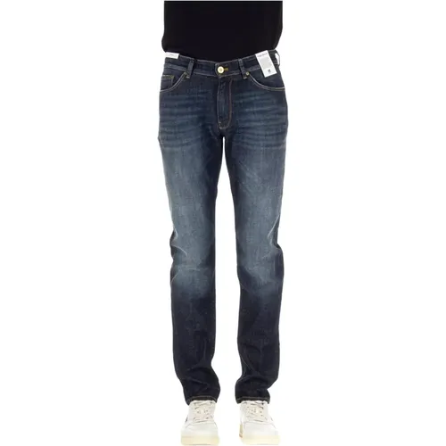 Authentische Swing Fit Denim Jeans , Herren, Größe: W30 - PT Torino - Modalova