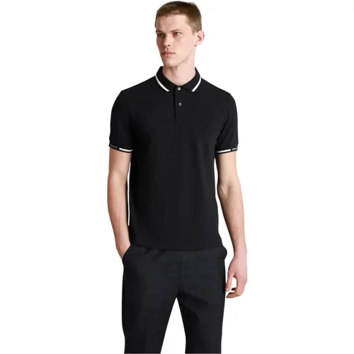 Stretch-Piqué-Polo mit Logoärmel - Emporio Armani - Modalova