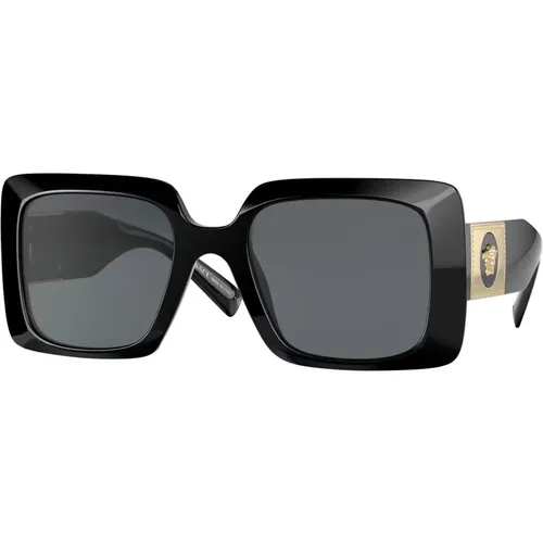 Medusa Stud Sunglasses /Grey , female, Sizes: 54 MM - Versace - Modalova