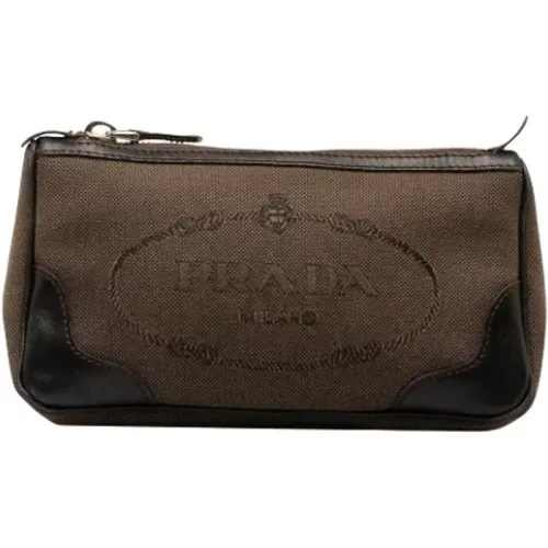 Pre-owned Canvas clutches , female, Sizes: ONE SIZE - Prada Vintage - Modalova