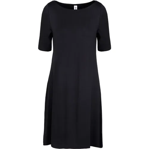Flared Dress with Short Sleeves , female, Sizes: S, XL, M, L, XS - BomBoogie - Modalova