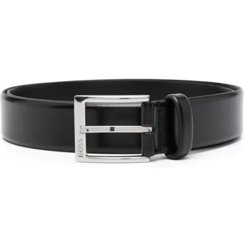 Elloy-PC leather belt , male, Sizes: 100 CM, 95 CM, 110 CM - Hugo Boss - Modalova