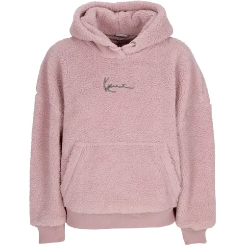 Metal Signature Teddy Hoodie , Damen, Größe: L - Karl Kani - Modalova