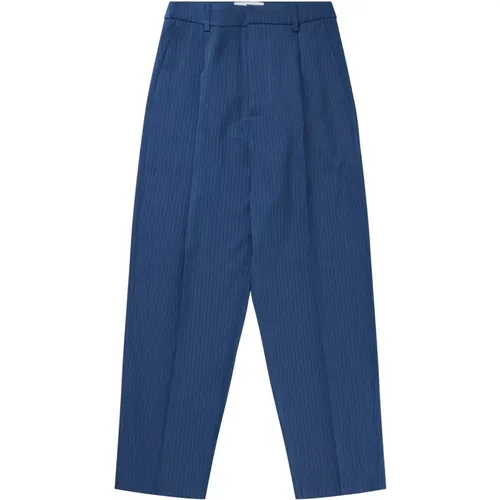 Classic Lachlan Trousers with Pinstripe Print , female, Sizes: L - Munthe - Modalova
