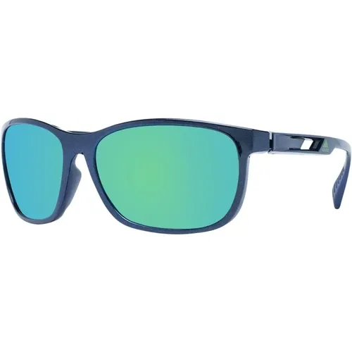 Blaue Sport-Sonnenbrille mit verspiegelten Gläsern UV-Schutz - Adidas - Modalova