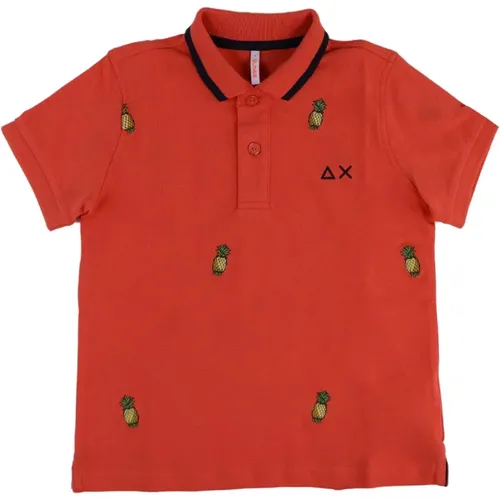 Rotes Ananas Polo Shirt Sun68 - Sun68 - Modalova