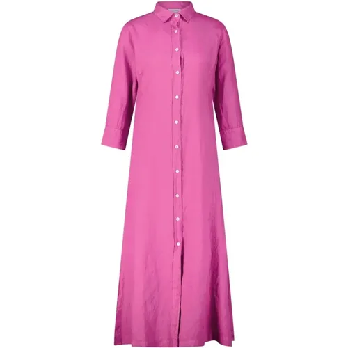 Linen Shirt Dress , female, Sizes: S, 2XS, M - Rosso35 - Modalova