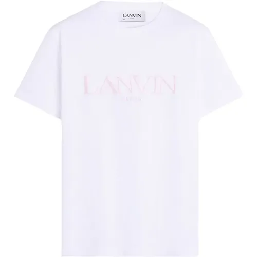 Embroidered T-Shirt , female, Sizes: M, XS, S - Lanvin - Modalova