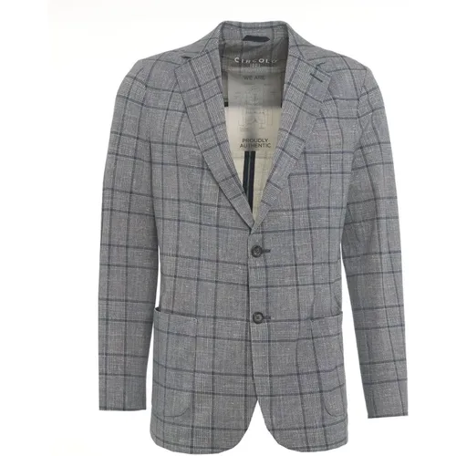 Mens Clothing Blazer Grey Ss24 , male, Sizes: XL, L - Circolo 1901 - Modalova