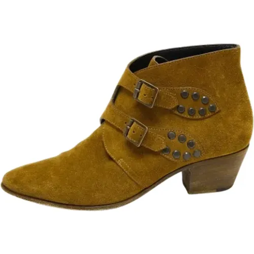 Pre-owned Wildleder boots , Damen, Größe: 38 1/2 EU - Yves Saint Laurent Vintage - Modalova