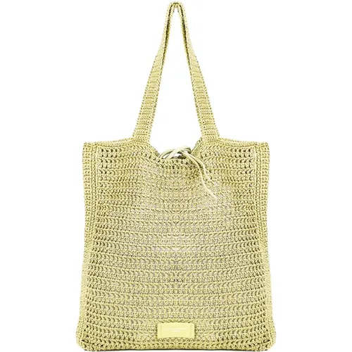 Lime Crochet Shopping Bag , female, Sizes: ONE SIZE - Gianni Chiarini - Modalova