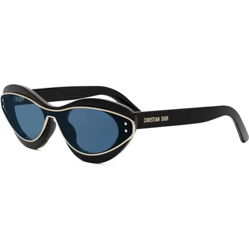 Frame Blue Lens Sunglasses , female, Sizes: 70 MM - Dior - Modalova