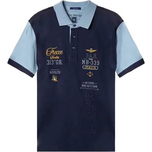 Embroidered Polo Shirt Po1773 , male, Sizes: M - aeronautica militare - Modalova