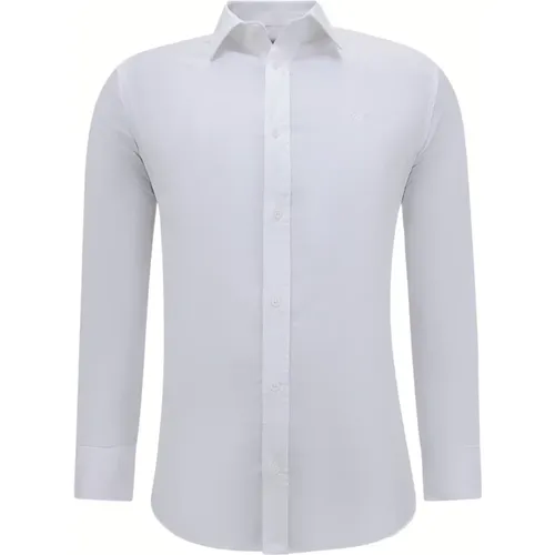 Luxuriöse Business Satin Einfarbige Hemden Herren Slim Fit , Herren, Größe: 2XL - Gentile Bellini - Modalova