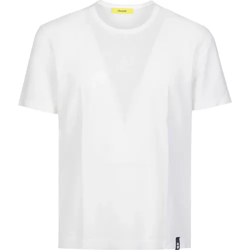 Weiße Baumwoll-T-Shirt , Herren, Größe: M - Drumohr - Modalova
