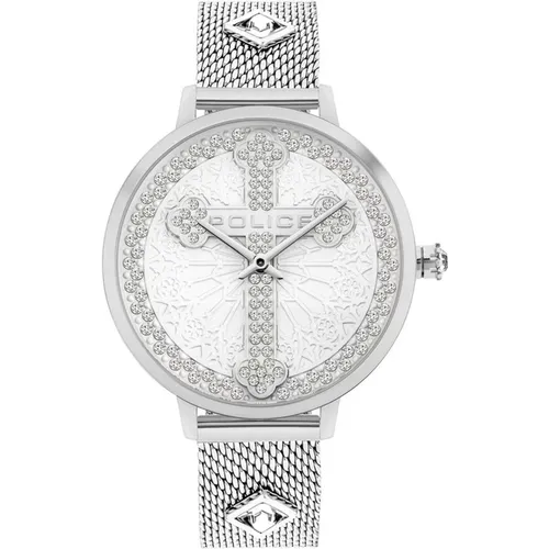 Elegant Rhinestone Analog Watch , female, Sizes: ONE SIZE - Police - Modalova