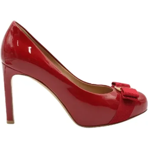 Pre-owned Leather heels , female, Sizes: 2 UK - Salvatore Ferragamo Pre-owned - Modalova