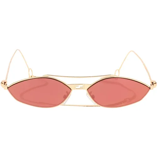 Baguette Sunglasses with Chain , female, Sizes: 57 MM - Fendi - Modalova
