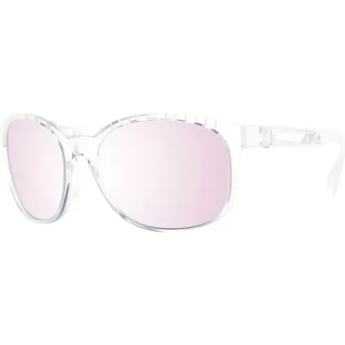 Transparente Unisex Sonnenbrille mit verspiegelten Gläsern - Adidas - Modalova