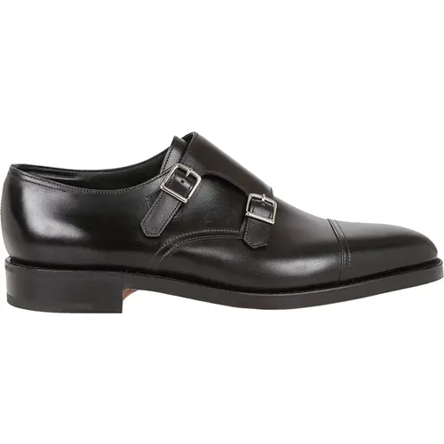 Leather Double Buckle Loafers , male, Sizes: 8 UK, 9 UK, 11 UK, 10 UK, 9 1/2 UK, 7 UK, 7 1/2 UK - John Lobb - Modalova