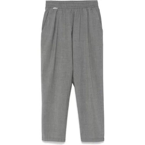 Grey Tailored Trousers with Elasticated Waistband , male, Sizes: S, XS - Family First - Modalova