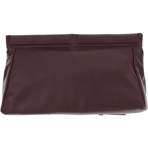 Weiche Lederhandtasche Bordeaux - ARMARIUM - Modalova