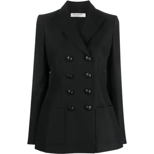 Timeless Charm Double-Breasted Blazer , female, Sizes: S - Philosophy di Lorenzo Serafini - Modalova