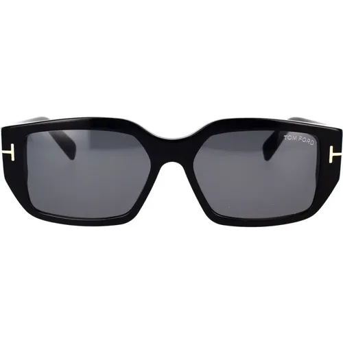 Klassische quadratische Sonnenbrille , unisex, Größe: 56 MM - Tom Ford - Modalova
