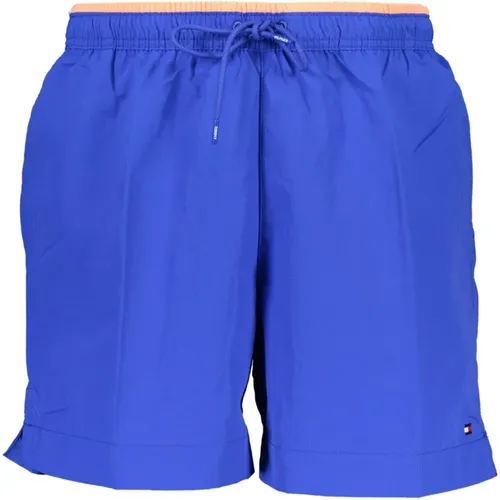 Blaue Badehose mit Stickerei , Herren, Größe: L - Tommy Hilfiger - Modalova