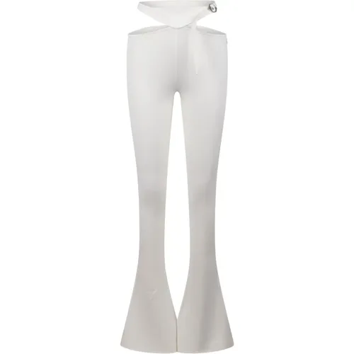 Buckle-fastening flared trousers , female, Sizes: 2XS, S - The Attico - Modalova